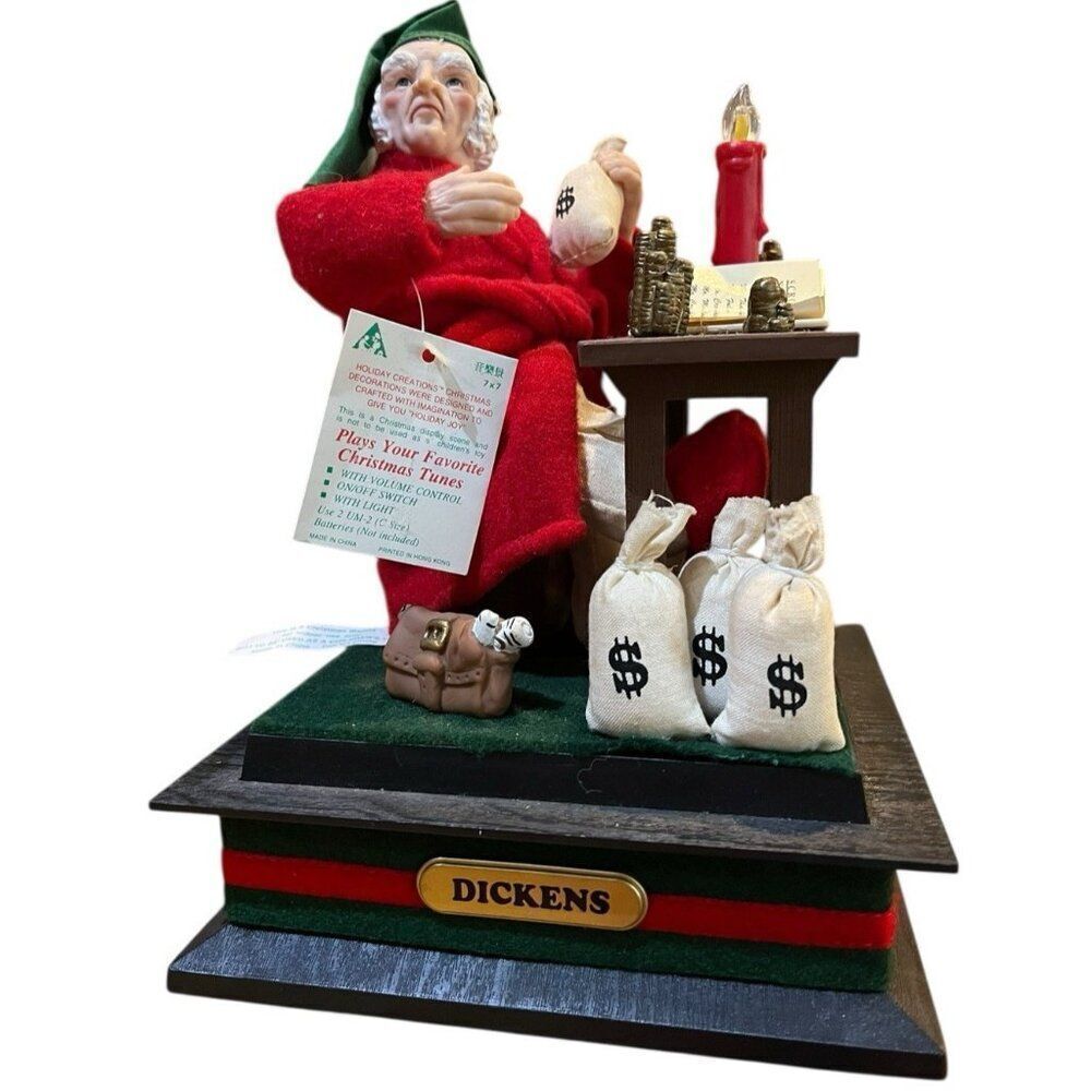 Vtg 1993 Scrooge Holiday Creations Dickens Collection Christmas Decor Figure